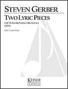 cover for 2 Lyric Pieces for Solo Violin and String Orchestra