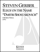 cover for Elegy on the Name Dmitri Shostakovich