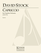 cover for Capriccio for Small Orchestra - Full Score