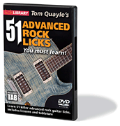 cover for Tom Quayle's 51 Advanced Rock Licks You Must Learn!