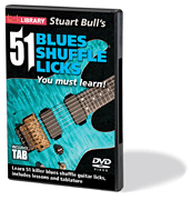 cover for Stuart Bull's 51 Blues Shuffle Licks You Must Learn!