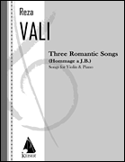 cover for Three Romantic Songs for Violin and Piano