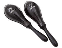 cover for Large Black Oval Rawhide Maracas