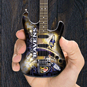 cover for Baltimore Ravens 10 Collectible Mini Guitar