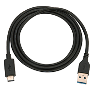 cover for USB-C to USB Cable 3ft Black