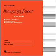 cover for Wide Staff Manuscript Paper (Red Cover)