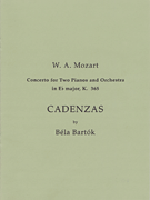 cover for Cadenzas to Mozart's Concerto for 2 Pianos and Orchestra in E Flat Major, K. 365