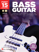 cover for First 15 Lessons - Bass Guitar