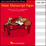cover for Hal Leonard Student Piano Library Music Manuscript Paper - Wide Staff