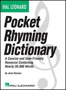 cover for Hal Leonard Pocket Rhyming Dictionary