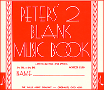 cover for Peters' Blank Music Book (Red)