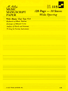 cover for Manuscript Paper Wide Spacing 10 Staves