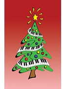cover for Recital Program #38 - Keyboard Christmas Tree