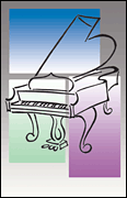 cover for Recital Program #72 - Color Block Piano