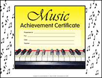 cover for Music Achievement Certificate