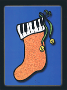 cover for Keyboard Christmas Stocking Card