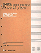cover for Guitar Tablature Manuscript Paper - Standard