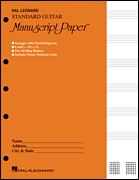 cover for Guitar Manuscript Paper - Standard (Gold Cover)