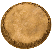 cover for Natural Unbleached Goatskin Djembe Head