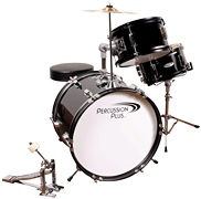 cover for 3-Piece Junior Drum Set with Cymbal & Throne - Metallic Black