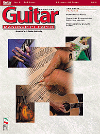 cover for Guitar(TM) Magazine Manuscript Paper - #3 Tab Staff - 9 inch. x 12 inch.