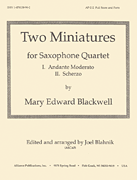 cover for Two Miniatures - Sax Qt