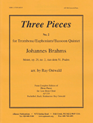 cover for Three Pieces - Brahms-ostwald - No. 2 For Low Br Qnt