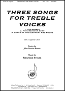 cover for Three Songs For Treble Voices - Ssa