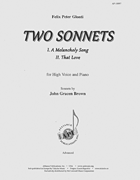 cover for Two Sonnets For High Voice & Pno