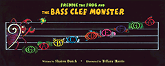 cover for Freddie the Frog and the Bass Clef Monster Poster