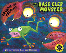 cover for Freddie the Frog and the Bass Clef Monster