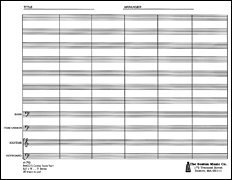 cover for Combo Score Pad 11 Stave