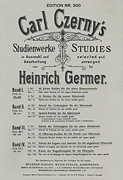 cover for Czerny  Studies Book 1 (h. Germer)  Pf