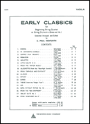 cover for Early Classics For Beg. String 4Tet Viola