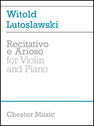 cover for Witold Lutoslawski: Recitativo E Arioso For Violin And Piano