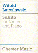cover for Subito for Violin and Piano