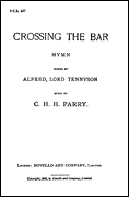 cover for Crossing the Bar