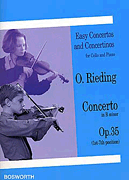 cover for Oskar Rieding: Concerto In B Minor Op.35 (Cello And Piano)