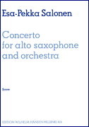 cover for Concerto for Alto Saxophone and Orchestra