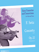 cover for Friedrich Seitz: Concerto For Violin And Piano In D Op.22
