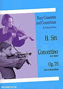 cover for Concertino in A Minor for Violin and Piano, Op. 70