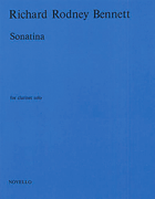 cover for Richard Rodney Bennett:: Sonatina For Clarinet Solo