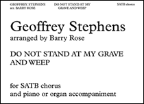 cover for Do Not Stand at My Grave and Weep