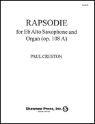 cover for Rapsodie for E Flat Alto Saxophone and Organ Alto Saxophone/Organ