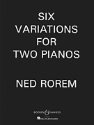 cover for Six Variations for Two Pianos