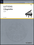 cover for 5 Bagatelles for Piano