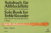 cover for Solo Book for Alto Recorder - Volume 1