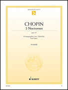 cover for 2 Nocturnes in C-sharp Minor and D-flat Major, Op. 27