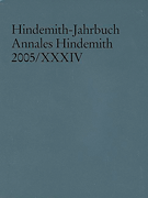 cover for Hindemith Yearbook 2005 Xxxiv