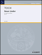 cover for Toch E Lieder 9 Op41 (ep)